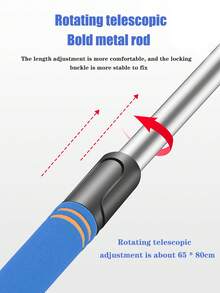 1只伸縮式雪鏟配刷,冰鏟,雪鏟,3合1汽車除雪工具套裝 - 藍色 - 查看 9