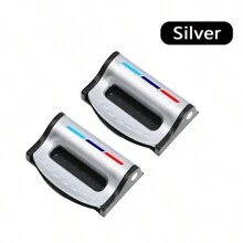 2入組abs材質銀色汽車安全帶調節器,肩膀和頸部安全帶定位器固定鎖環,適用於bmw 1 2 3 4 5系列 X1 X2 X3 X4 X5 X6車型 - 銀色 - 查看 13