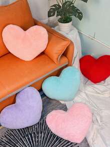 Cojín de peluche en forma de corazón de 5 colores con juguete, regalo de cumpleaños, cojín como obsequio para el día de la madre y pequeña sorpresa - rosa miel - Ver 6