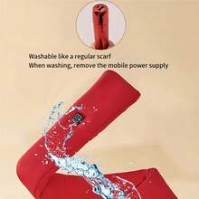 1pc USB Electric Heating Neck Smart Charging Heating Scarf Winter Electric Heating Scarf Heating Shoulder Protection Neck Warmer - Navy Blue - View 6