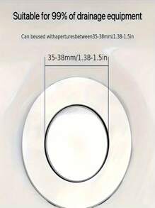 1pc Universal Bathroom Sink Plug, Anti-Blocking Drain Stopper, Push Type Bathtub Plug, Multi-Functional Round Water Plug For Household Bathroom, Sanitary Ware Faucet Accessory, Necessary Bathroom Fixture For Family - Silver - View 5