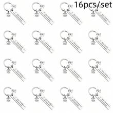 1入/16入不分男女性別的“新居新冒險”不銹鋼鑰匙扣,2024新禮物,送給搬新家和愛好冒險的人 - 銀色 - 查看 2