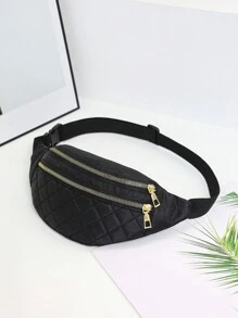 2pcs Women's Waterproof Waist Bag, Shoulder & Crossbody