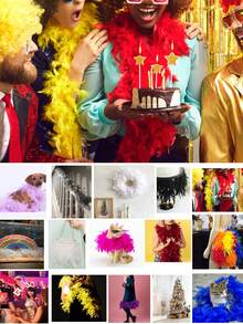 1條鬆軟的火雞羽毛圍巾,聖誕裝飾品,羽毛圍巾羽毛斗篷適用於生日派對,diy手工藝品家庭舞會,火雞羽圍巾適用於聚會,萬聖節,婚禮,音樂會和家庭裝飾,舞會婚禮舞臺表演,狂歡節服飾及配件,派對用品,聖誕禮物,聖誕裝飾（黃色） - 黃色 - 查看 5