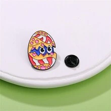 4 件原創可愛小恐龍胸針卡通蛋殼恐龍寶寶復活節彩蛋徽章衣服包配件 - 彩色 - 查看 5