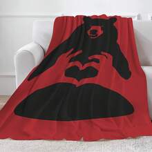 Modern Simple Style Printed Flannel Blanket, Warm And Soft Bedding - Hot Pink - View 2