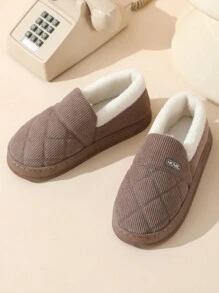 新到貨增厚底保暖女拖,室內防滑抗毛絨母親月子產後拖鞋,男款可外穿,隨機發送兩種鞋底圖案,以實物為準