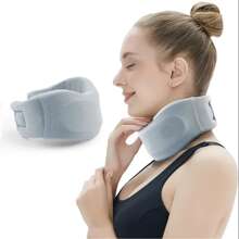 1pc Thick Neck Stretcher Neck Traction Device Neck Massage Pillow Travel Neck Pillow Neck Relaxation Pillow Neck Stretch Pillow Neck Traction Pillow Inflatable Pillow - Grey - View 2
