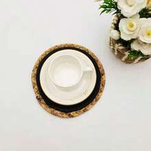 1 件胡蘆巴草繩餐墊杯墊防滑咖啡墊復古麻裝飾墊花瓶墊家居用品裝飾隔熱墊 - 黃色 - 查看 6