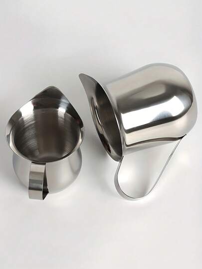 1 pieza Jarra de acero inoxidable para espumar leche, de calidad barista, para espresso y café, útiles escolares para volver a la escuela