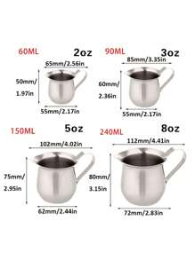 1pc Barista-Quality Stainless Steel Milk Frothing Pitcher For Espresso And Coffee School Supplies Back To School