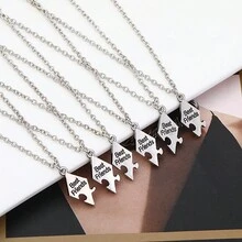 6pcs European And American Style Creative Best Friends Jewelry Set, Including Friendship Necklaces, Great Graduation Gift Or Surprise For Parties And Celebrations - Set Of Six - View 3