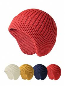 Punto Grueso Con Forro De Piel, Adecuado Para Clima Frío - Rojo - Ver 1