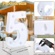 Luminous Vintage Numbers Illuminated LED Lights Romantic Night Light Wall Decoration Wedding Party Birthday Anniversary Wedding Christmas New Year - 6 - 查看 3