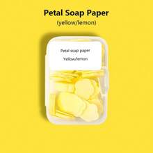 黃色檸檬香味,可拋式肥皂紙,便攜式迷你花瓣洗手紙,每片13克 - 黃色檸檬 - 查看 2