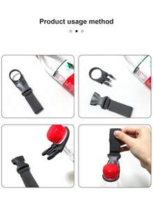 1pc Outdoor Sports Traveling Hiking Climbing Water Bottle Holder, Portable Nylon Waist Hanging Water Cup Belt - Dark Grey - View 2