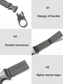 1pc Outdoor Sports Traveling Hiking Climbing Water Bottle Holder, Portable Nylon Waist Hanging Water Cup Belt - Dark Grey - View 5