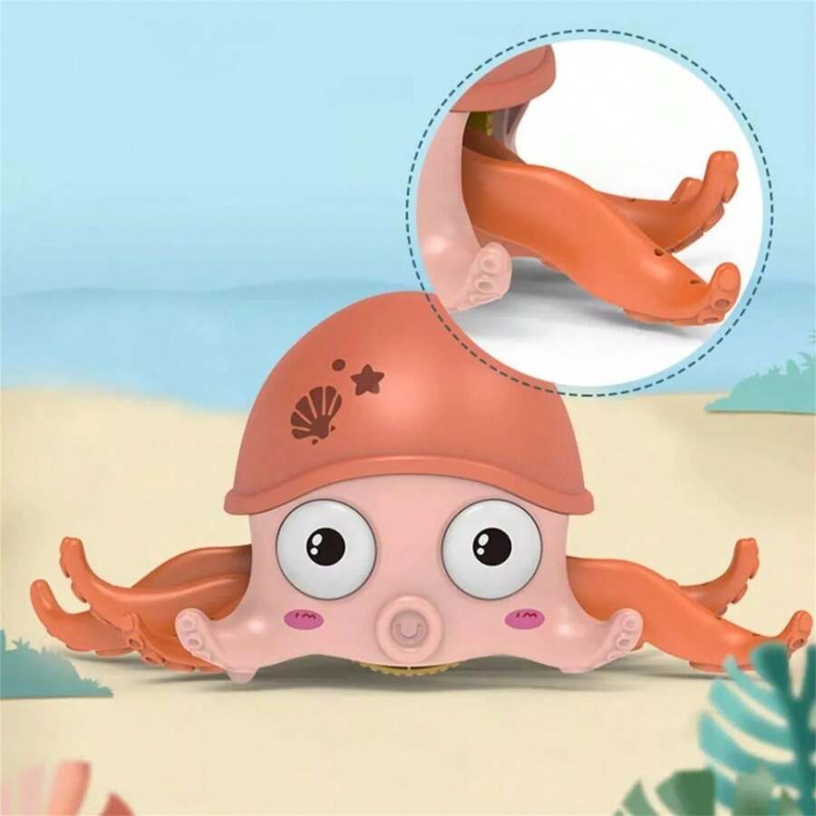 1 pieza de juguete de pulpo para gatear y aprender a caminar para niños con cuerda para tirar, adecuado para baby shower - Rosa - Ver 1