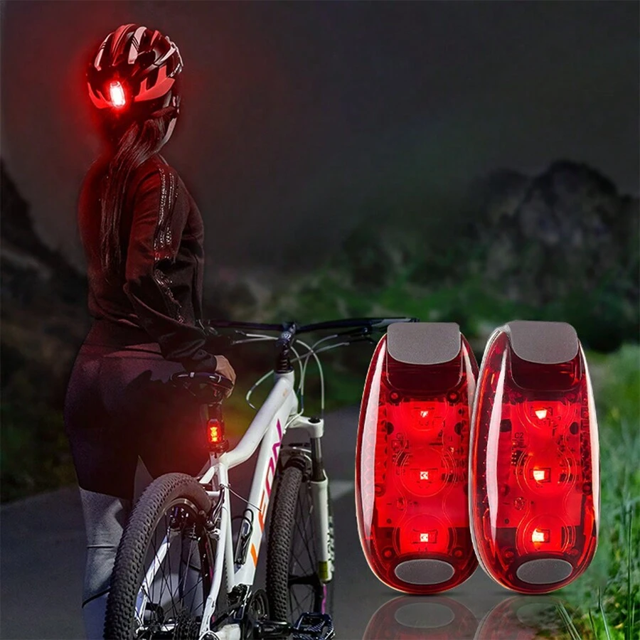 Gearbrite 2或4入組led安全燈,夾式閃光燈,適用於跑步者、狗狗、自行車、步行等,是最佳的高可視度反光裝備、自行車等配件 - 紅色 - 查看 1