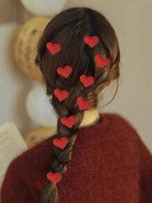 10个Y2K芭蕾舞风格蝴蝶结发夹，多巴胺装饰甜美发饰，送给女朋友、妈妈、老师的礼物，爪夹，发卡，发夹，头饰 - 彩色 - 查看 4