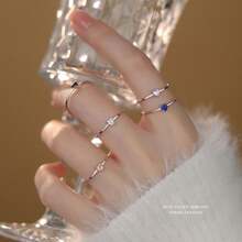 1pc Simple And Fashionable Heart Shaped Multi-Colored Cubic Zirconia S925 Sterling Silver Open Ring, Golden Color, Suitable For Women's Daily Wear - Heart Shaped Ring - View 5