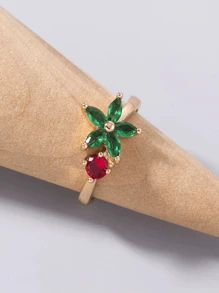 Bow Decor Cuff Ring - Antique Silver - View 4