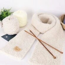 1捆100克珊瑚絨毛線球,適用於編織圍巾,毛衣及diy - 灰色 - 查看 6