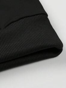 Nam Mùa Xuân Mùa thu Giải trí Lá thư In Hoodie Và Quần Chạy bộ Thể thao Bộ đồ Quần áo tập thể hình Nam , Điền kinh Bộ đồ , Bộ đồ thể thao - màu đen - Xem 6