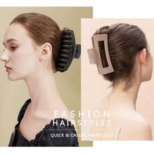 8 Pack Big Hair Claw Clips For Women Large Claw Clip For Thin Thick Curly Hair 90'S Strong Hold 4.33 Inch Nonslip Matte Jumbo Hair Clips (8 Pcs) - Multicolor - View 1