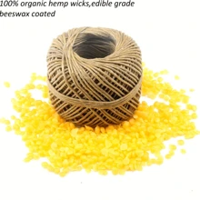 200 FT 100% Organic  Wick,  Wick Well Coated Natural Beeswax For  Wick Lighter Or Candle Making, Slow Burn, No Dripping, Standard Size(1.2mm) - Brown - View 5