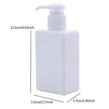 150ml Press Square Bottle For Hand Soap, Shampoo, Shower Gel, Cosmetic Lotion Dispensing - White - View 2