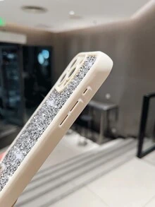 1pc Perforated, Rhinestone-Decorated, Tpu Phone Case, Compatible With Iphone 7/8/Se2/Iphone7p/8p/Iphone X/Xs/Xr/Iphonexs Max/Iphone11/Iphone11 Pro/Iphone11 Pro Max/Iphone 12/Phone 12 Pro/Iphone11 Pro Max/ Iphone 12/Iphone 12 Pro/Iphone12 Pro Max/Iphone 13/Iphone 13 Pro/Iphone13 Pro Max/Iphone 14/Iphone 14 Pro/Iphone 14 Plus/Iphone14 Pro Max/ Iphone 15/Iphone 15 Pro/Iphone 15 Plus/Iphone15 Pro Max - Multicolor - View 4