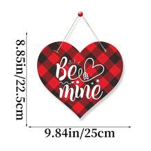 情人節、婚禮和新居裝飾用心形門牌 - 紅色 - 查看 2