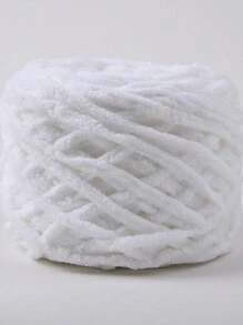 1pc Chunky Ice Yarn Crochet Thread For Handmade Knitting Diy Rug, Cushion, Scarf, Bag Material - 16 White - View 1