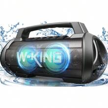W-KING 70W (90W Peak) Bluetooth Speaker, Waterproof Portable Speaker Loud/Hifi/Heavy Bass, Outdoor Party Speakers Wireless Bluetooth With Stereo Pairing/Mic Slot/42H Play/Power Bank/TF/AUX/EQ - Black - View 1