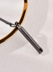 多色正念呼吸項鍊,時尚不銹鋼口哨冥想減壓吊墜,送給女朋友或男友的生日、情人節和聖誕禮物。 - 哨子 - 查看 6