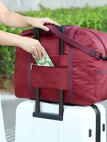 Waterproof Foldable Travel Bag, Luggage Bag, Unisex Travel Bag - Red - View 2