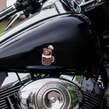 貼紙藝術首先咖啡然後冒險模切貼紙 4" - 杏色 - 查看 6