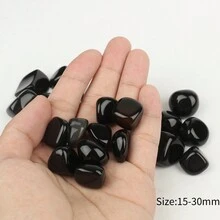 50 克盒装滚磨抛光水晶不对称虎眼石英紫水晶天然石 8-20 毫米冥想平衡能量石 - 50grams Boxed Stone Without Hole - 查看 9