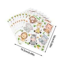 61入組森林冒險主題一次性餐具套裝,紙盤、杯子、餐巾、橫幅,小獅王主題生日派對裝飾 - 彩色 - 查看 8