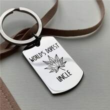 1 Pc Show Your Appreciation With A Special Uncle Keychain: Perfect For Valentines, And Birthdays - Maroon - View 1