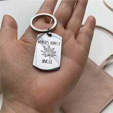 1 Pc Show Your Appreciation With A Special Uncle Keychain: Perfect For Valentines, And Birthdays - Maroon - View 5