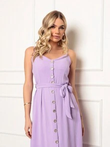 Women Dresses - 紫色 - 查看 3
