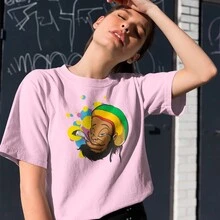 Women T-Shirts - Màu Hồng baby - Xem 1