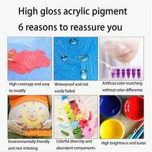 1pc/Flower Digital Oil Painting DIY Color Filling Living Room Decoration Hanging Painting Hand Filled Oil Color Painting - YF-563 In Full Bloom; 30*40cm - View 3