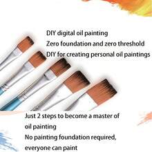 1pc/Flower Digital Oil Painting DIY Color Filling Living Room Decoration Hanging Painting Hand Filled Oil Color Painting - YF-563 In Full Bloom; 30*40cm - View 7