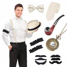 14 件 1920 年代男士盖茨比服装配饰套装 - 1920s set - 查看 11
