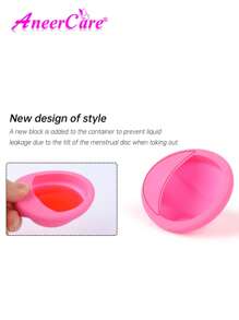 AneerCare Menstrual Disc Silicone Disc High Capacity For Heavy Flow Wear For 12 Hours Soft, Flexible, 2 Sizes Available, Reusable Menstrual Cups Free Cloth Bag.