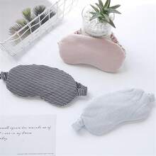 1pc Simple Stripe Design Ice Pack Eye Mask For Eye Protection - Black - View 3