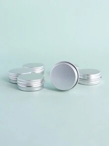 6入組20克螺紋圓形鋁盒,銀色寵物配件、化妝品、儲存和包裝的化妝膏存儲盒 - 銀色 - 查看 4